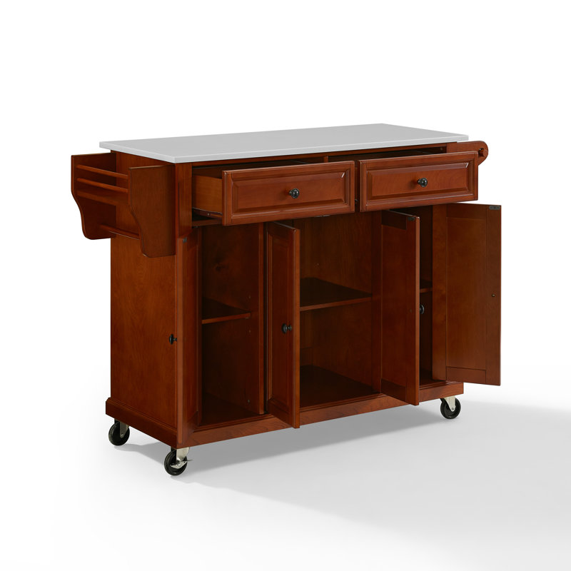 Baisden Granite Top Kitchen Island, Cherry
