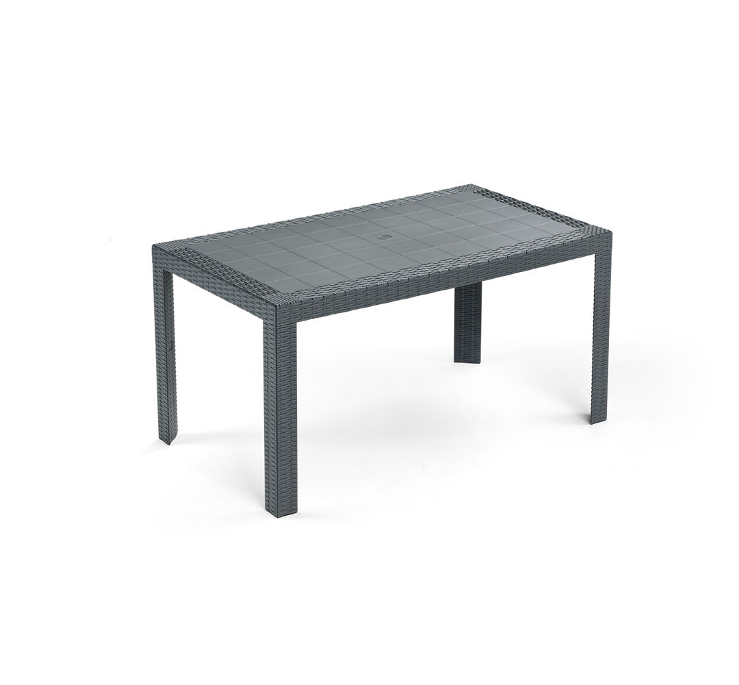 Mirando Rectangular Outdoor Dining Table With Umbrella Hole , 140cm cm W 80cm cm D