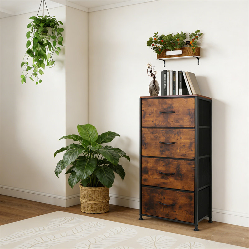 4 Drawers Fabric Storage Dresser