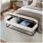 58.6" Bed Bench Metal Base with Storage Velvet-74315918