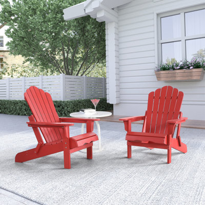Henninger Foldable Outdoor Adirondack Set