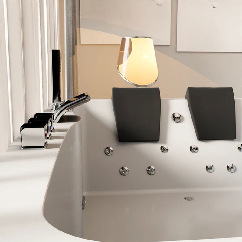 Baignoire spa à jets DEL 71 po avec baignoire à jets d'hydromassage autoportante moderne 71 po