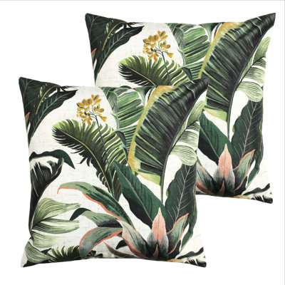 Indoor / Outdoor Floral Square Cushion