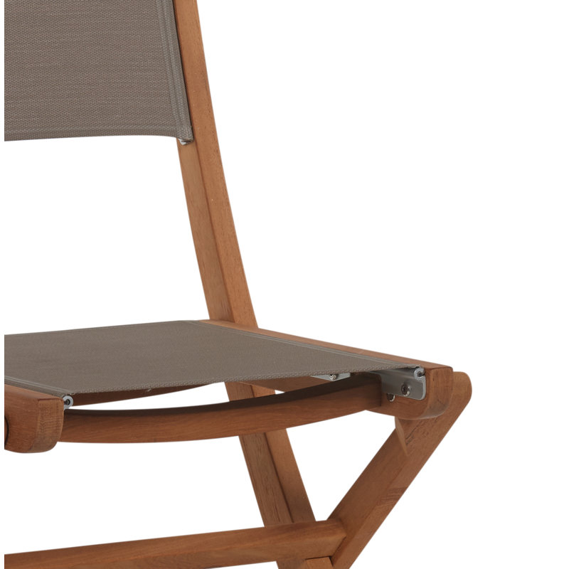 Stella Folding Teak Patio Dining Chair, Brown