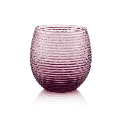 Multicolor Set 6 Water Tumblers In Assorted Mass Colored Glass Cl.25