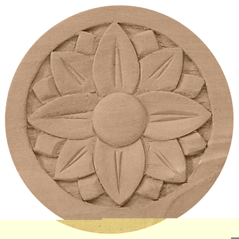 Applique Bedford Rosette, Aulne, H 5 po x l 5 po x P 0,75 po