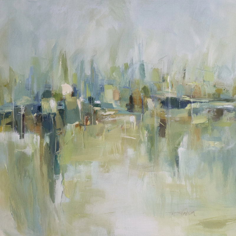 Art mural sur toile Waterside Calm, L 12 po x H 12 po x P 1 po