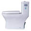 Toilette allongée une pièce à double chasse en céramique (siège inclus)