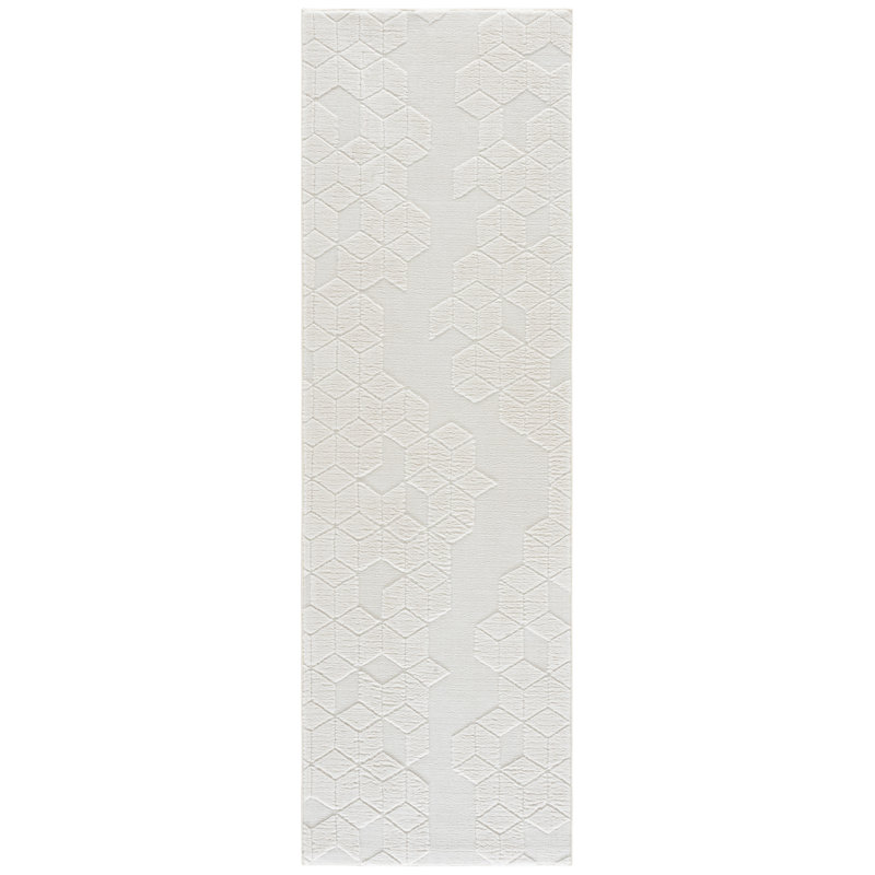 Tapis géométrique lavable à la machine Versailles 668 Performance, Tapis de course 2 pi 6 po x 8 pi 0 po
