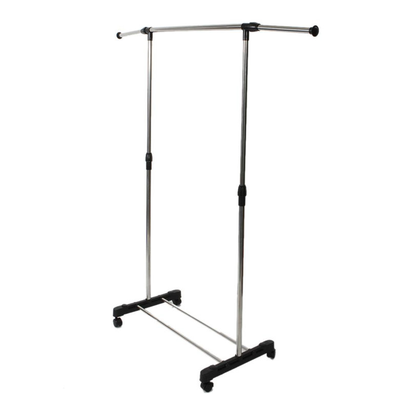 Ibanez Metal Adjustable Rolling Clothing Rack, 63.78" H x 58.66" W x 17" D