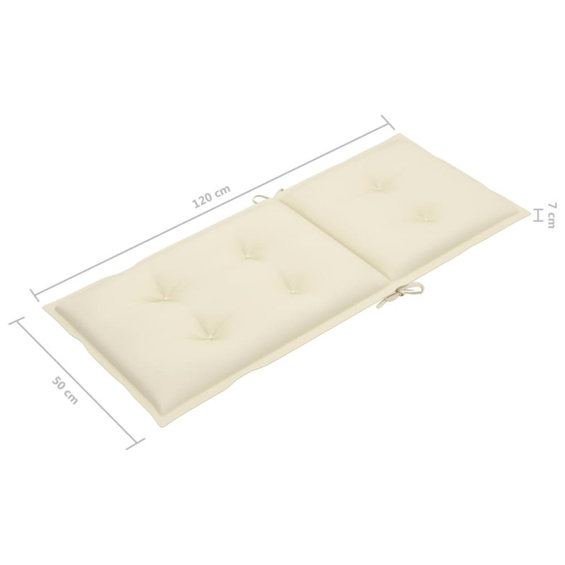 Chaise berçante avec coussin vidaXL, Crème