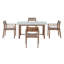 Ensemble de salle à manger d'extérieur en bois d'acacia 5 pièces U_STYLE-51580437