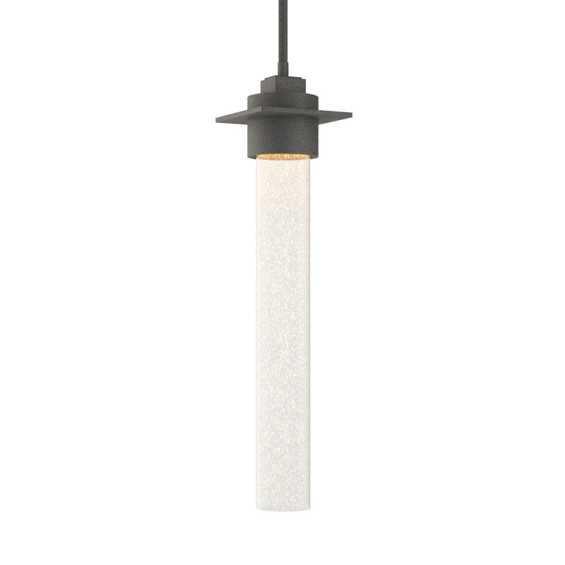 Airis 1-Light Single Cylinder Pendant, Natural Iron, 24" - 69"
