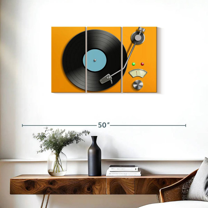 Abarca Retro Record Player, 20" H x 33" W