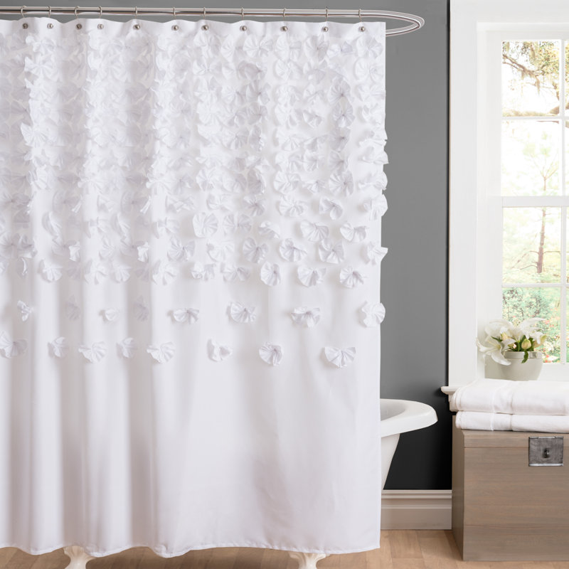 Danielo Polyester Shower Curtain, White