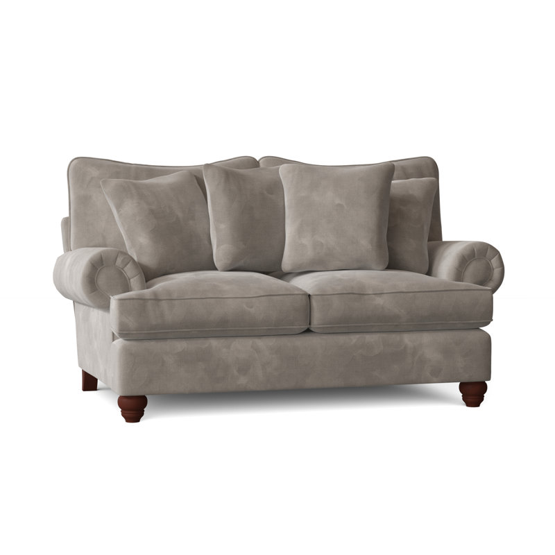 Woodburn Loveseat, Aberdeen 9 Brown Velvet, Manhattan, No