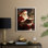 Art de Noël, série 2 - CCXLV III, reproduction d'art encadrée - bois massif