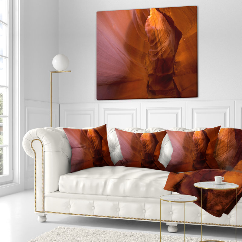 Coussin Schafer Landscape Antelope Canyon, 16 po x 1 po, Coussin décoratif