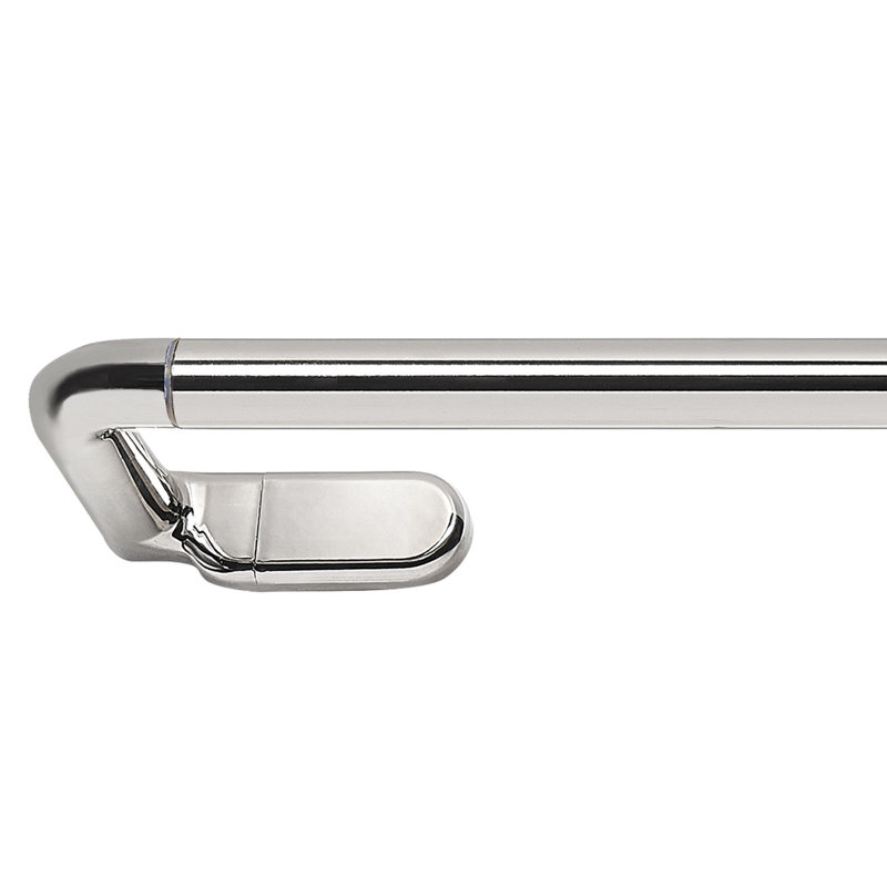 Tringle à rideaux réglable argentée Glines, L 66 po