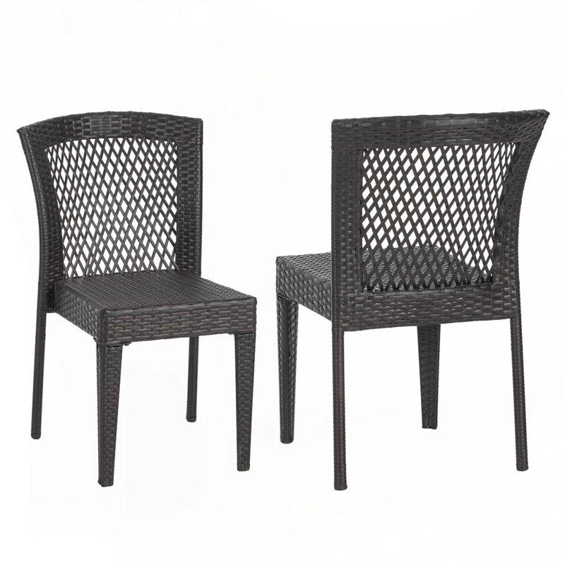 Chaises de salle à manger d'extérieur en rotin PE