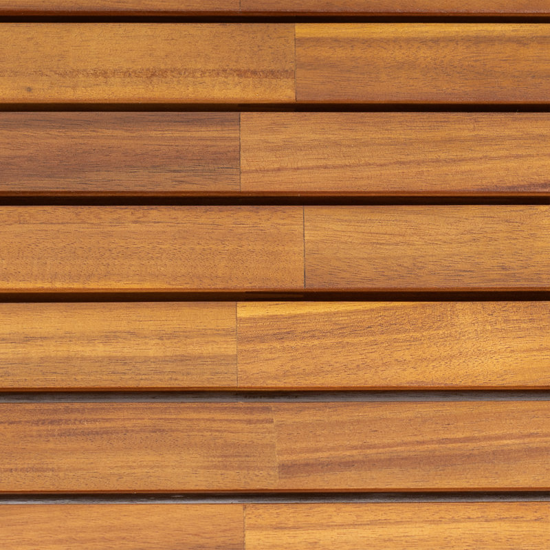 Novara Mid-Century Modern Acacia Wood Coffee Table In Teak Finish