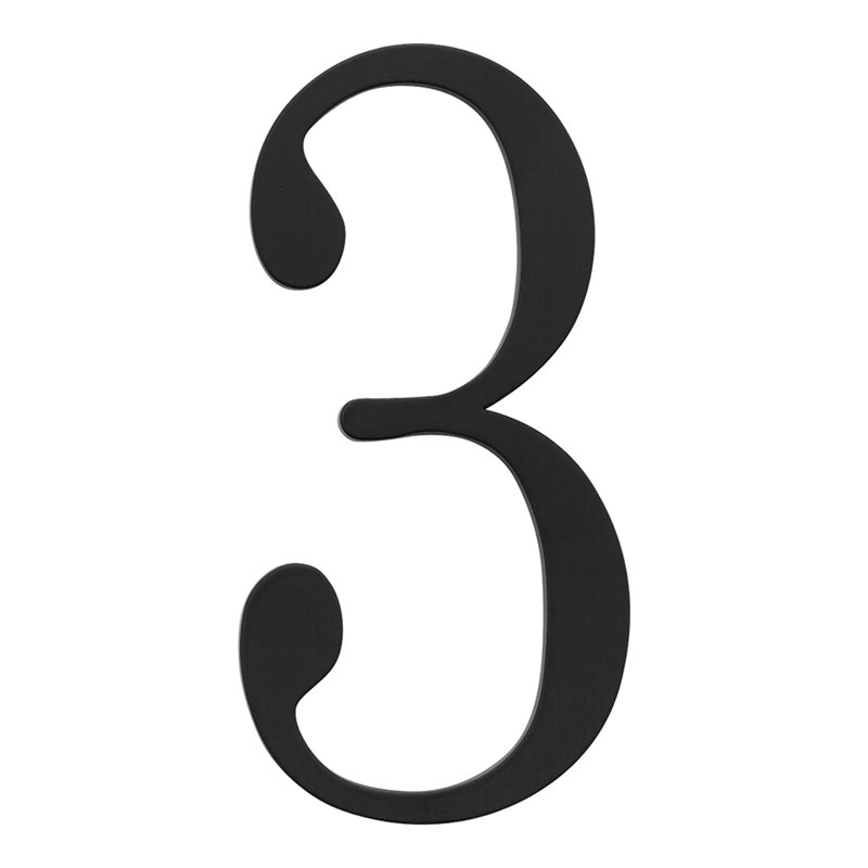 Traditionalist Surface Mount House Number, 3