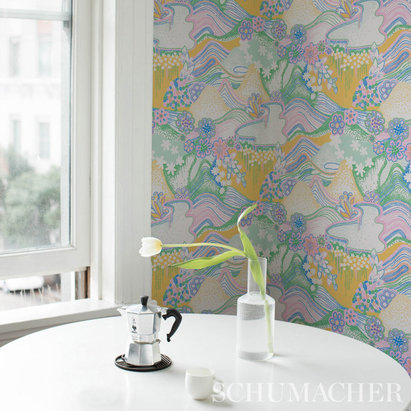 Papier peint Schumacher x Clements Ribeiro, Multicolore clair