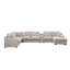 Canapé d'angle modulaire en chenille beige 141,5 po Celine-2092853713