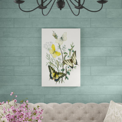 British Butterflies II - Painting on Canvas