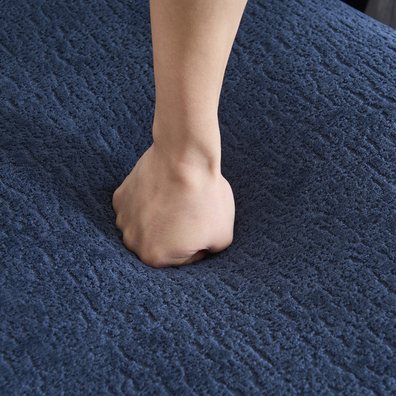 Canapé modulaire en L Modern Compression, Chenille bleue marine
