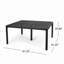 Table de salle à manger d'extérieur en aluminium avec accents tissés
