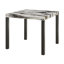 Table de salle à manger haute Cavira en faux marbre moderne avec 4 tabourets, alliant élégance et durabilité pour les cuisines et salles à manger contemporaines.