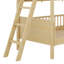 Lit superposé simple au-dessus de simple avec tablettes de rangement, lit superposé en bois massif avec rangement et échelle, garde-corps, aucun sommier nécessaire-1884462984