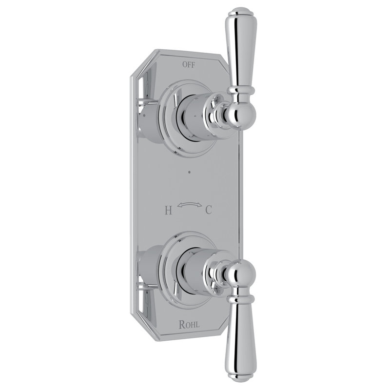 Edwardian™ 1/2" Thermostatic Trim with Diverter, Polished Chrome