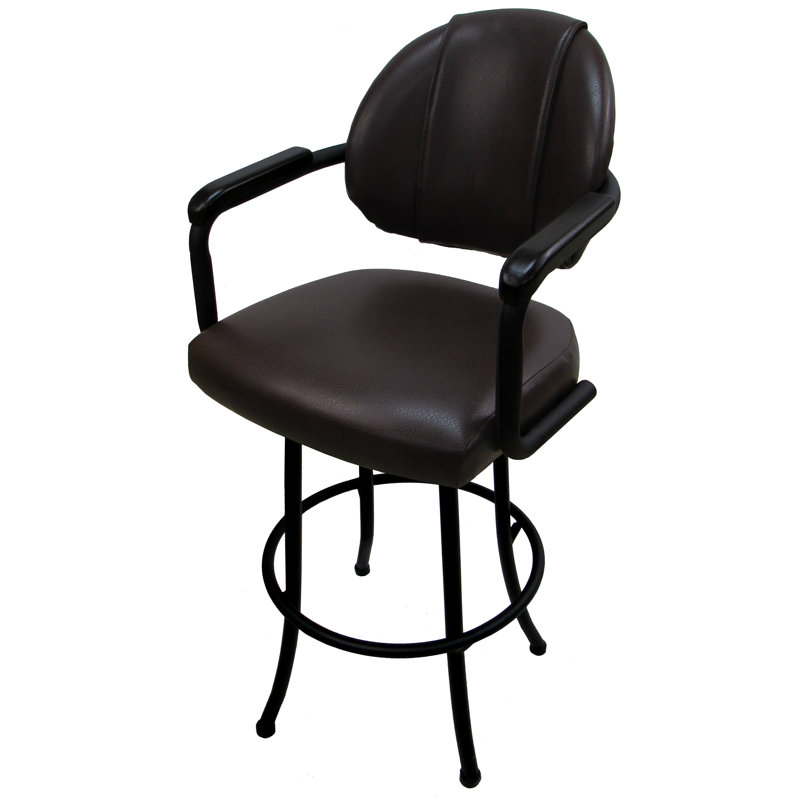 Comptoir pivotant, tabouret de bar et très grand Kolarik, Tabouret de comptoir (siège d'une hauteur de 26 p, Noir