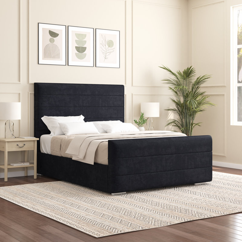 Boggs Upholstered Bed, King (5'), Black