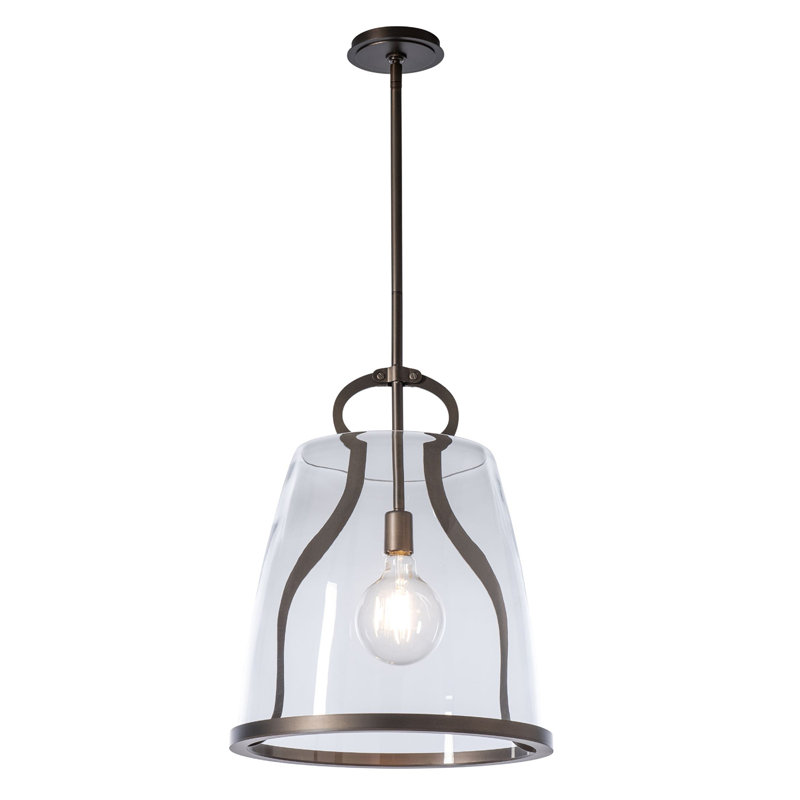 Grand luminaire suspendu Caliper, Blanc, Verre fumé plaqué