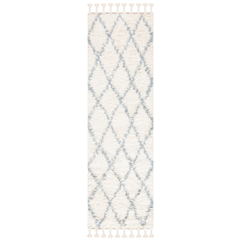 Powell Hand Woven Wool Geometric Rug, Runner 2'3" x 8'