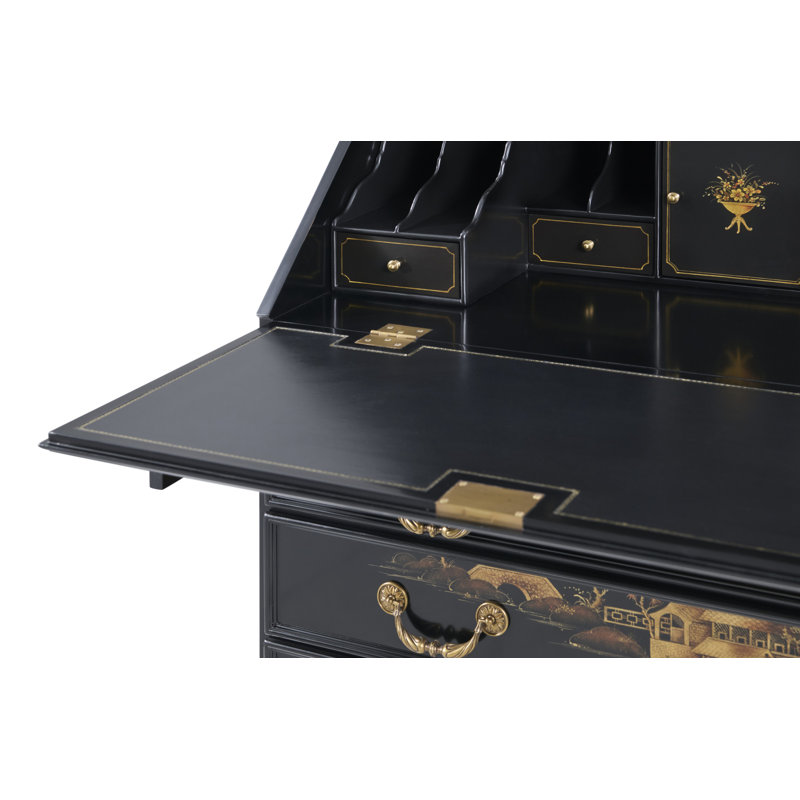 Brushwork Solid Wood Secretary Desk