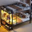 Lit superposé avec tablettes de rangement et éclairage à DEL-489290474-477911549