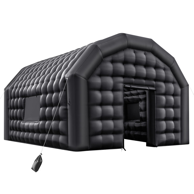 Tente gonflable gonflable avec lumières, H 149,64 po x l 157,44 po x P 196,8 po