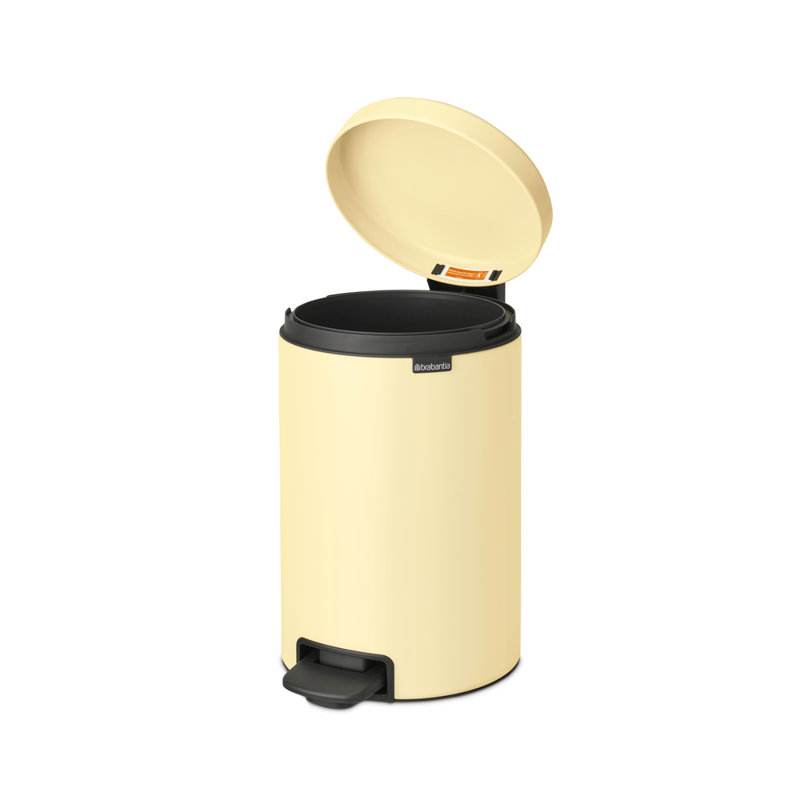 Brabantia NewIcon Soft Closing Pedal Bin, Soft Grey, 12 L