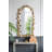 51.5" X 29" Full Length Arched Wall Mirror With Golden Leaf Accents