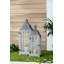 Lanterne pour fenêtre en bois + métal + verre 3 pièces gris