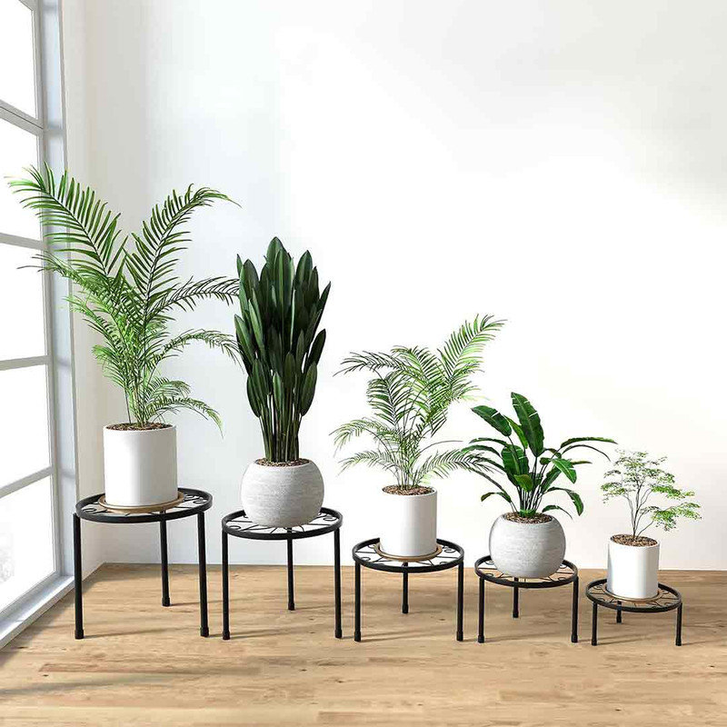 Reigan Plant Stand - Set of 5, Black