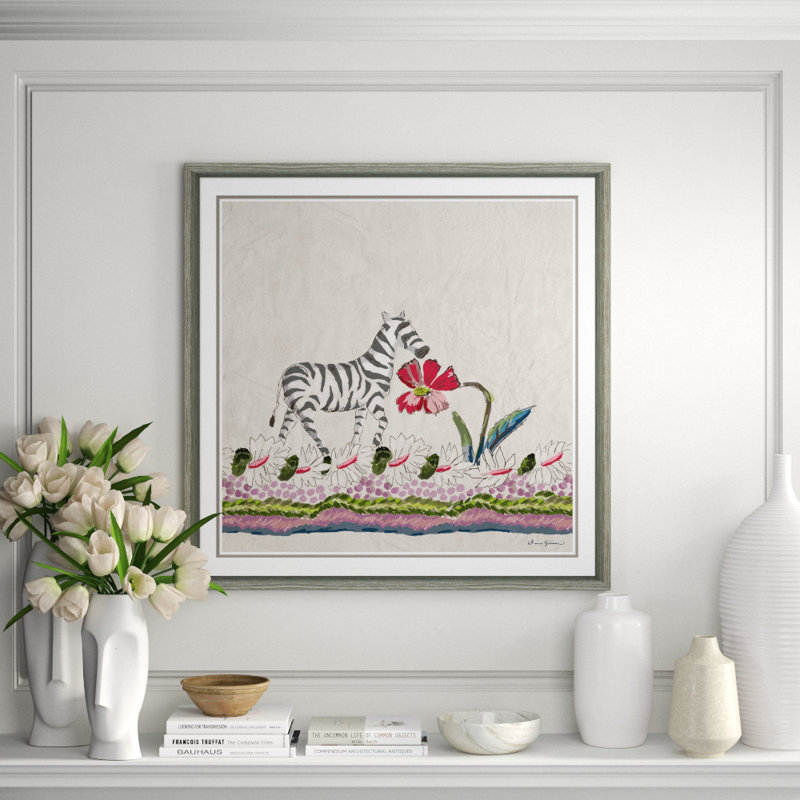 Botany With Zebra Giclee Print by Dana Gibson