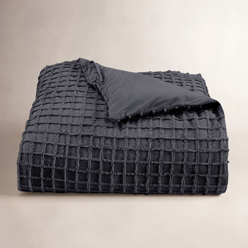 Carter Duvet Cover Set, Twin Duvet Cover + 1 Sham, Navy