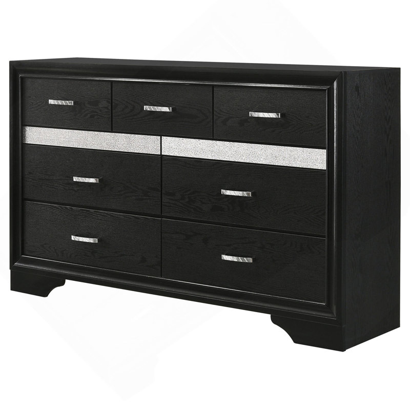 Accent Bedroom Dresser&Chest, Black