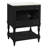 24" Freestanding Bathroom Vanity With Ceramic Sink, Modern Luxury Cabinet With Carved Legs And Open Shelf In White, Black Or Beige-240436181
