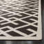 Tapis géométrique en laine / coton tissé à la main Fung en brun / ivoire-1676845563